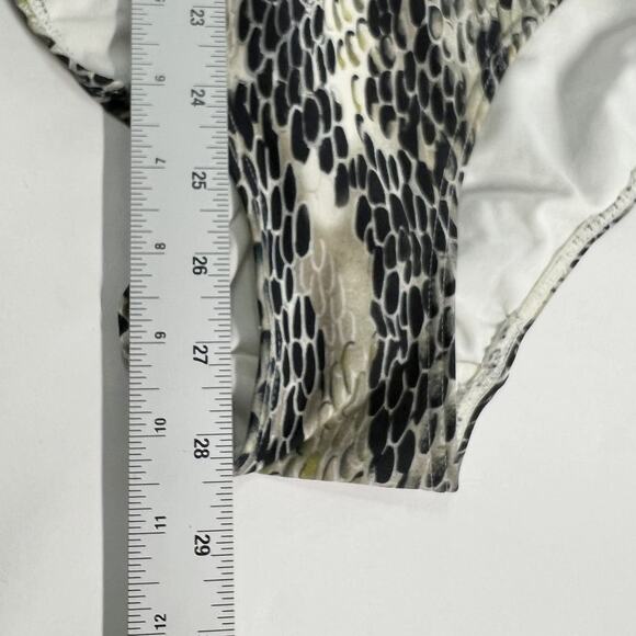 Ted Baker S Womens Babita Snakeskin Print Swimsuit Deep V Pool Resort *flaw - Picture 11 of 12